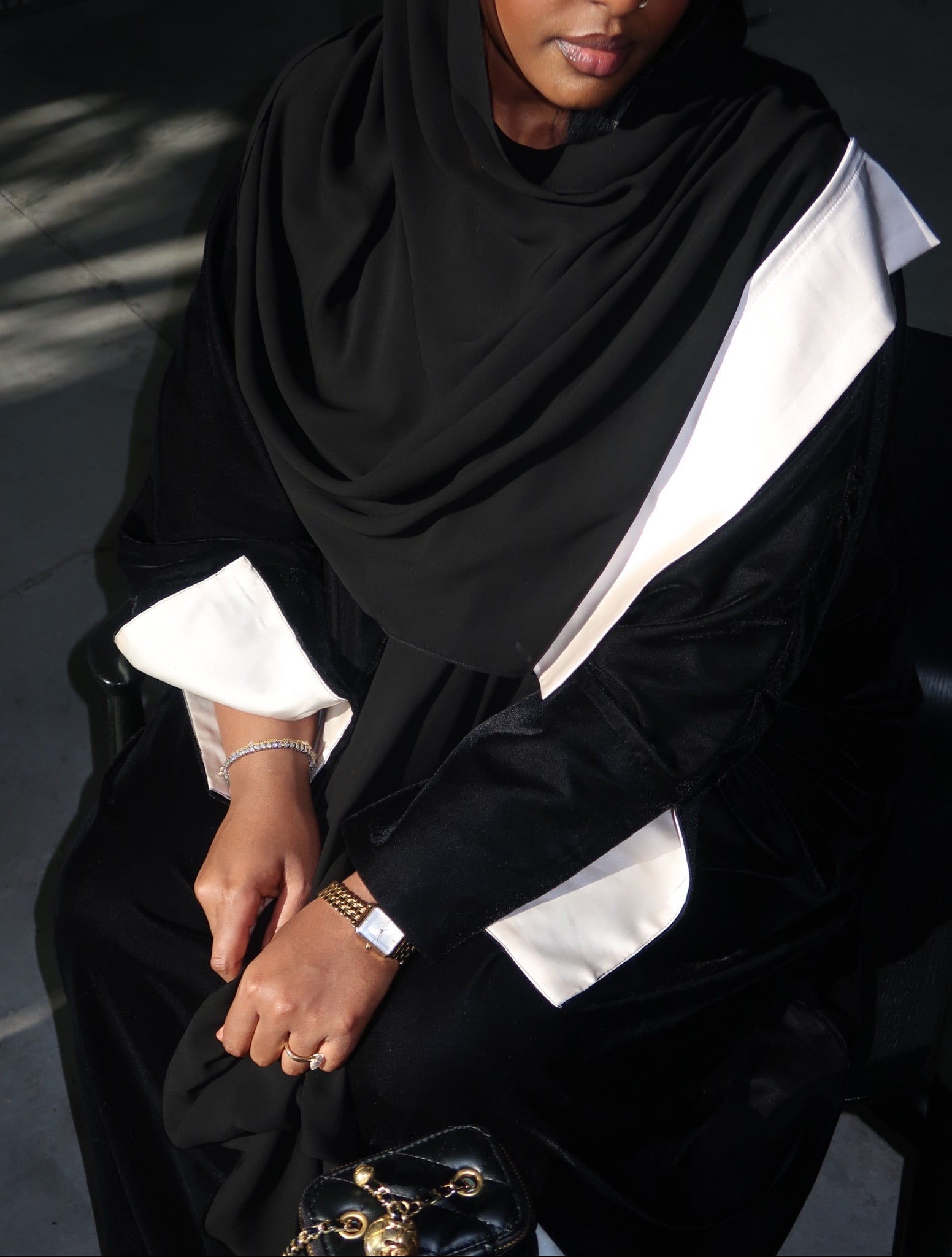 Black Velvet Abaya